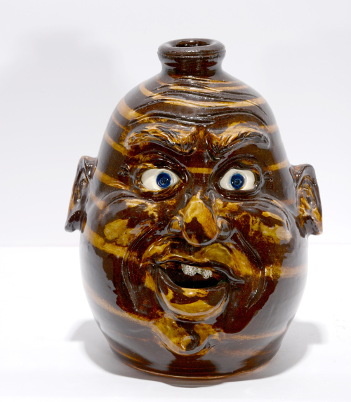 Two Color Swirl Face Jug